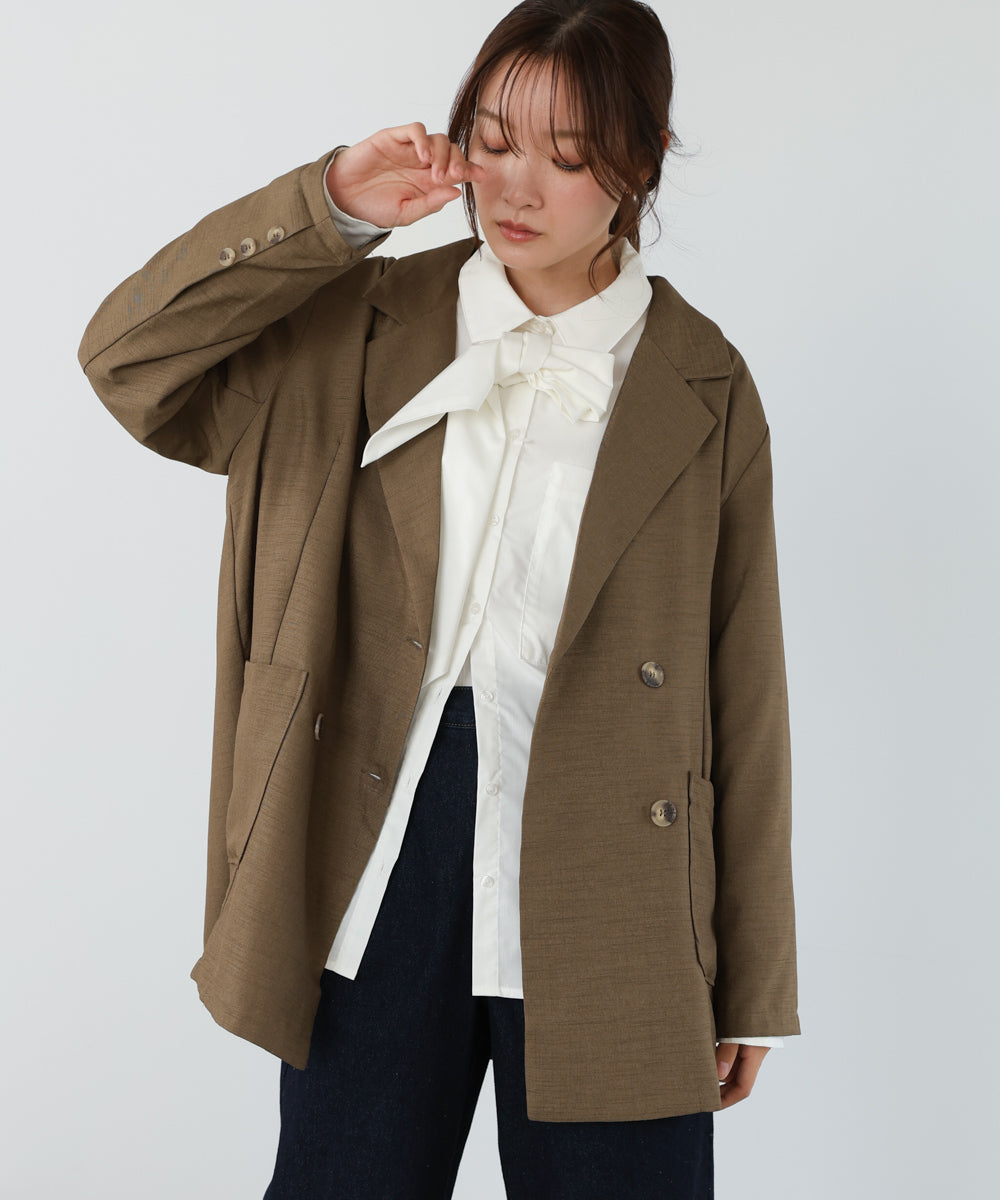 バックリボンダブルジャケット