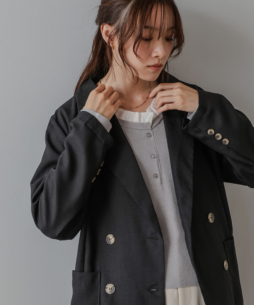 バックリボンダブルジャケット