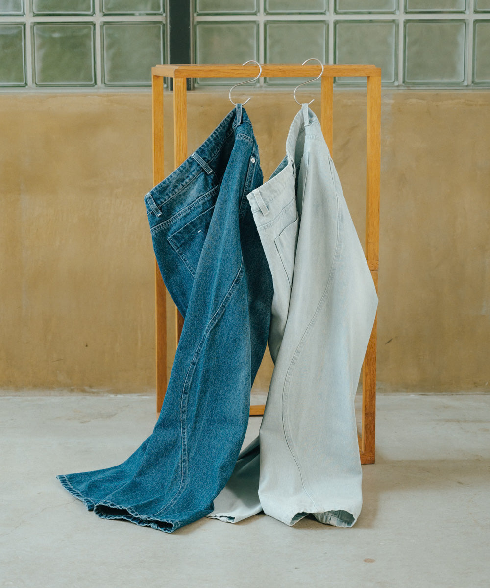 ウェーブラインデニムパンツ