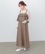 【選べるサイズ/イージーケア】ティアードキャミワンピース【イージージョーゼットシリーズ】