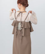 【選べるサイズ/イージーケア】ティアードキャミワンピース【イージージョーゼットシリーズ】