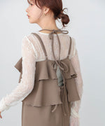 【選べるサイズ/イージーケア】ティアードキャミワンピース【イージージョーゼットシリーズ】