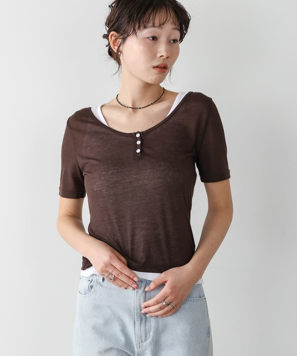 タンクセットヘンリーネックトップス