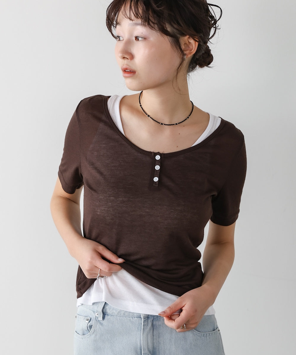 タンクセットヘンリーネックトップス