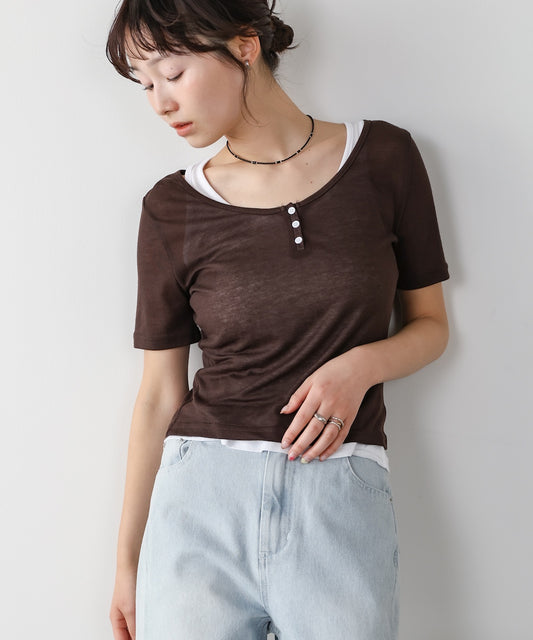タンクセットヘンリーネックトップス