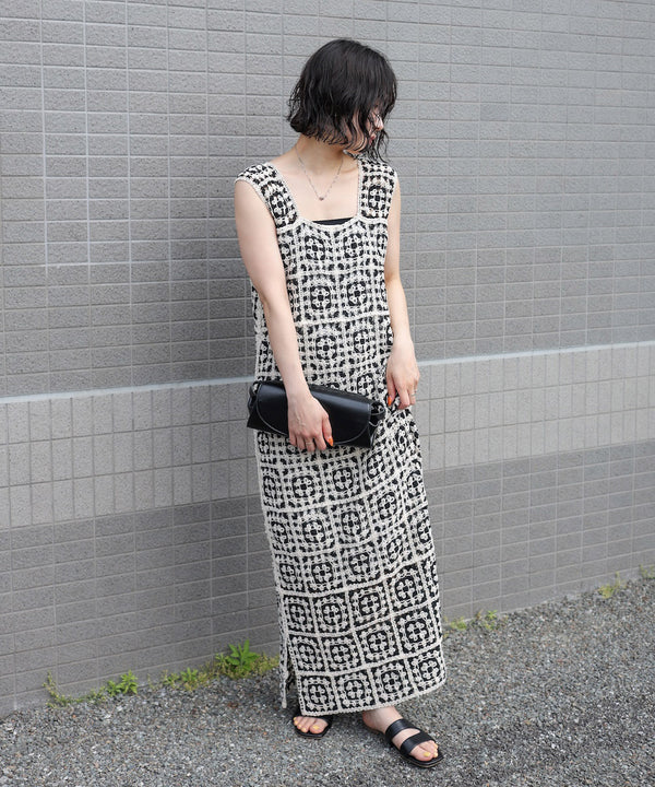 クロシェロングワンピース
