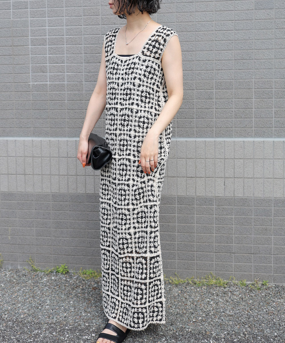 クロシェロングワンピース