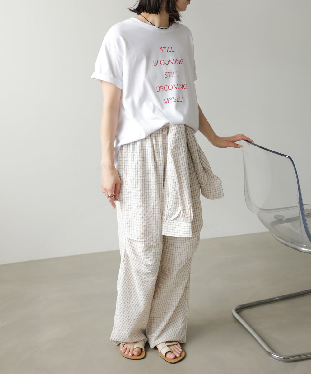 立体プリントオーバーサイズロゴTEE