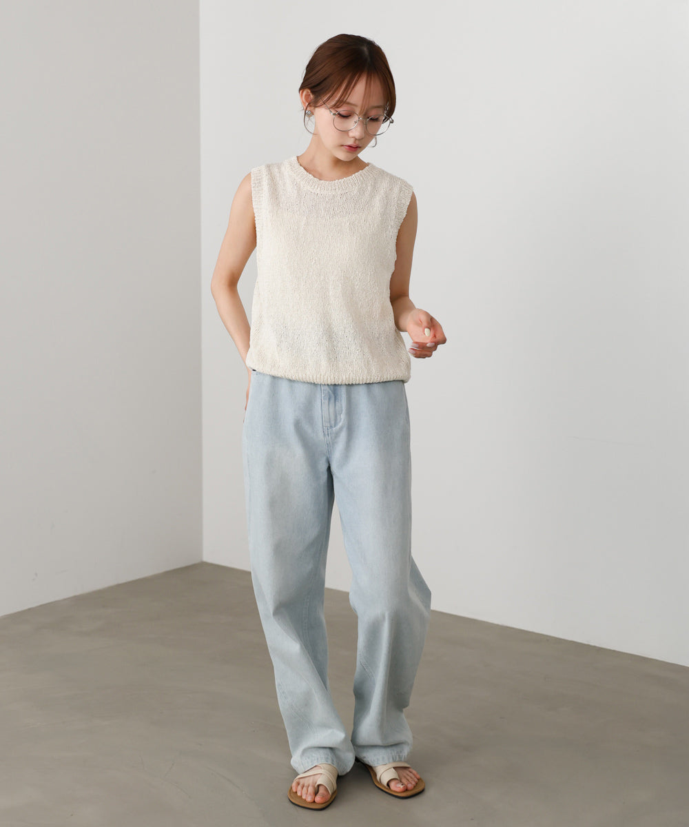 ニュアンス編みサマーニットベスト