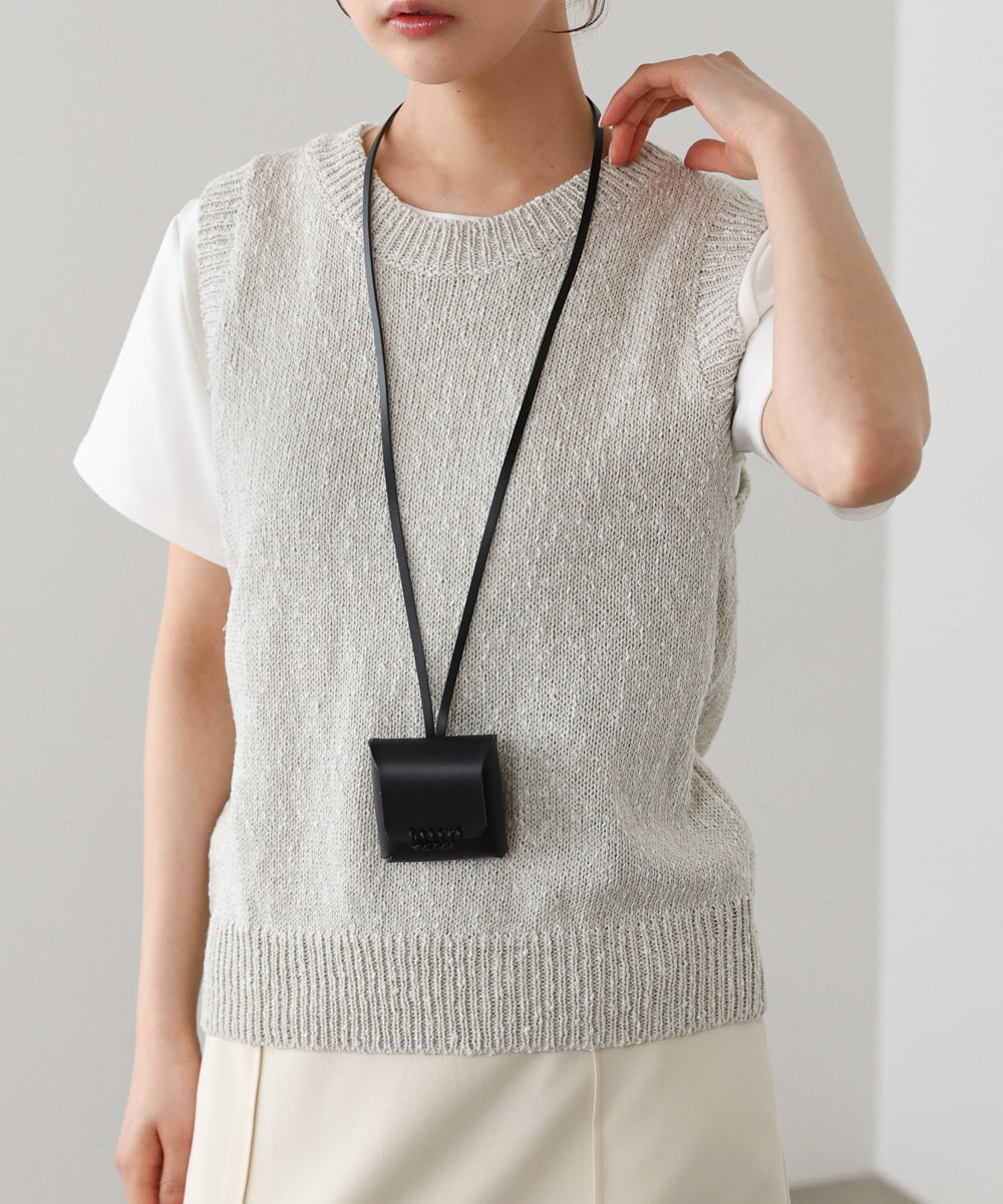 ニュアンス編みサマーニットベスト