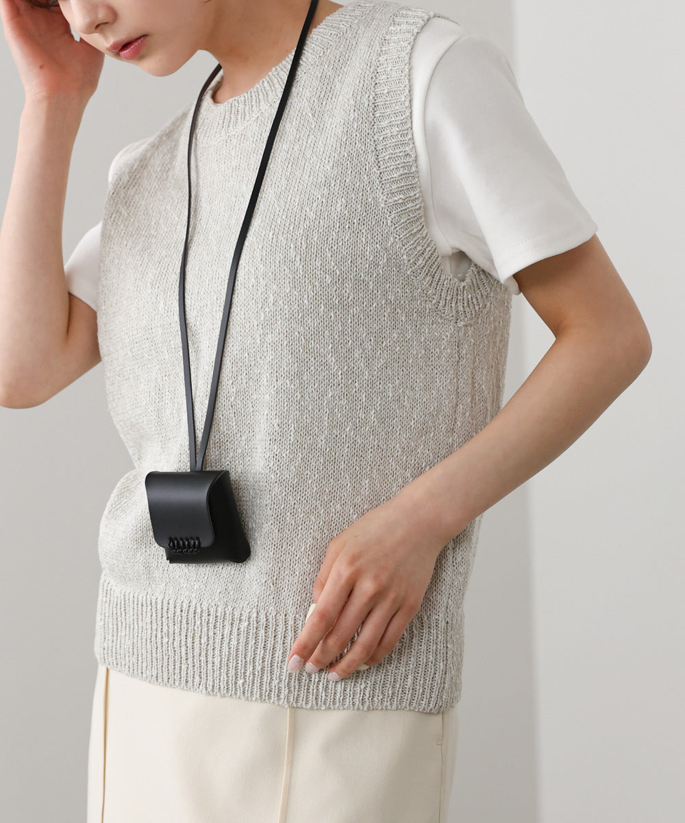 ニュアンス編みサマーニットベスト