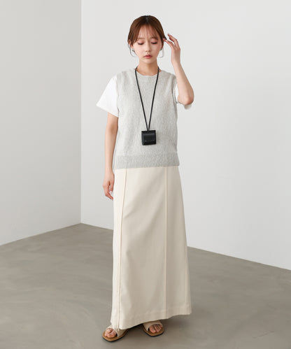 ニュアンス編みサマーニットベスト