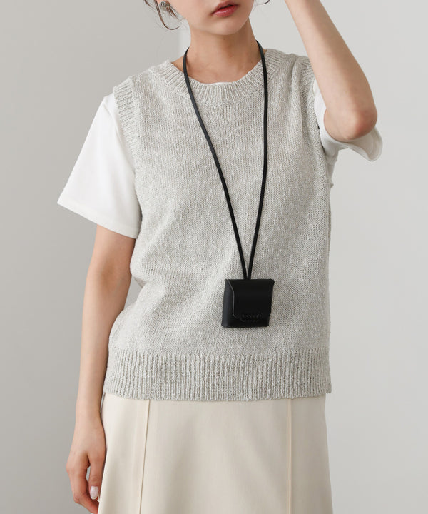 ニュアンス編みサマーニットベスト