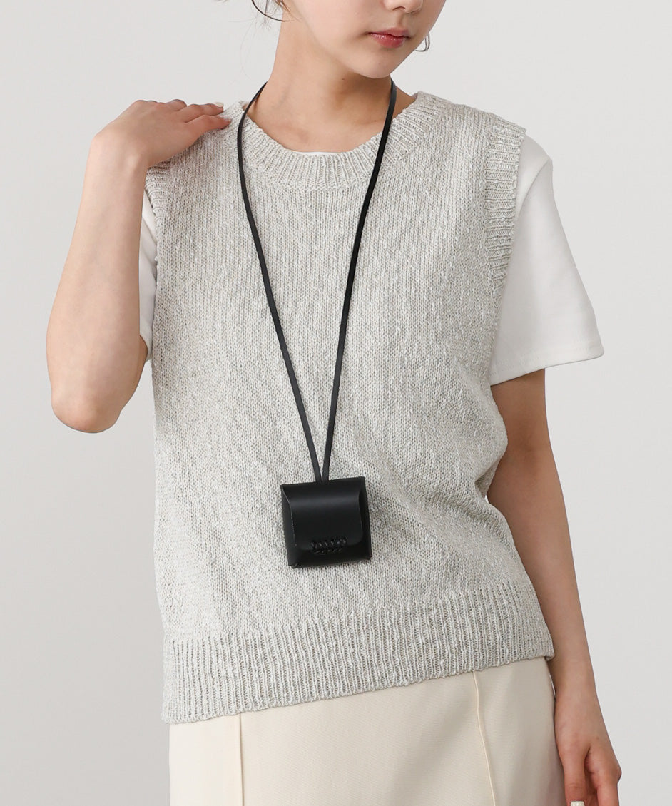 ニュアンス編みサマーニットベスト