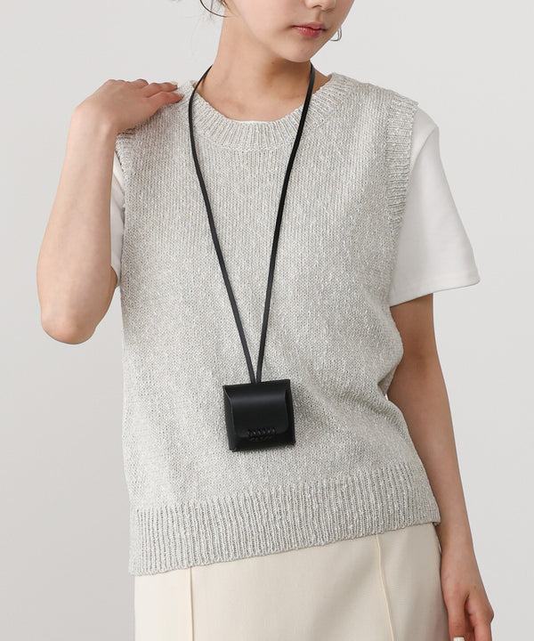 ニュアンス編みサマーニットベスト