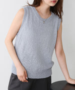 ニュアンス編みサマーニットベスト