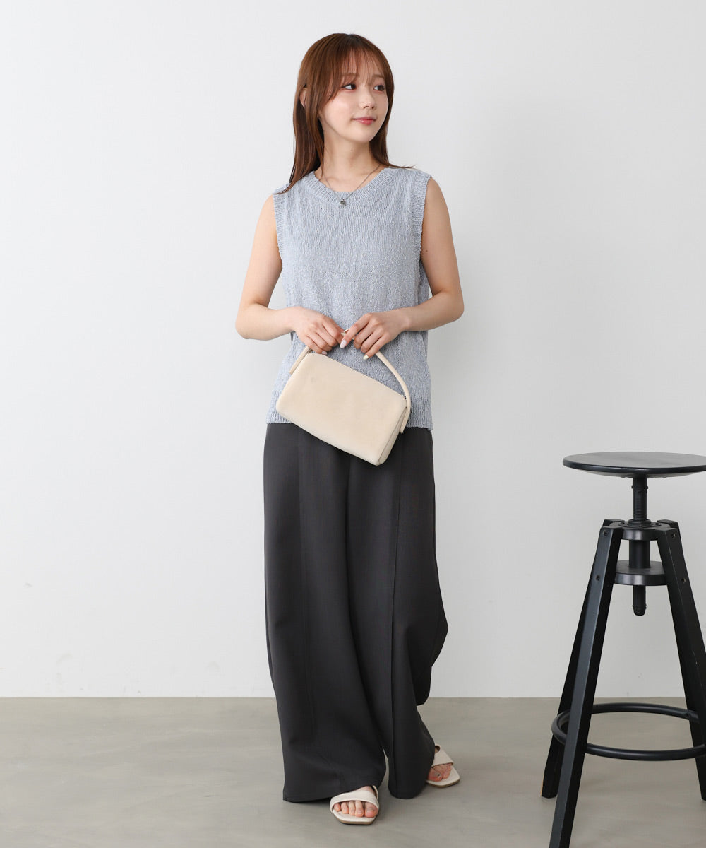 ニュアンス編みサマーニットベスト