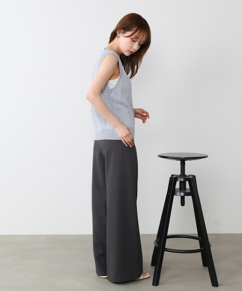 ニュアンス編みサマーニットベスト