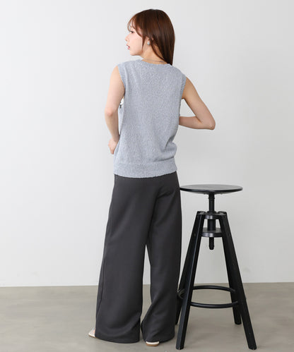 ニュアンス編みサマーニットベスト