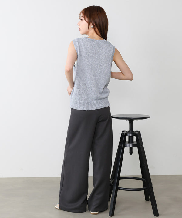 ニュアンス編みサマーニットベスト