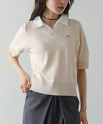 シャツレイヤードライクニットトップス