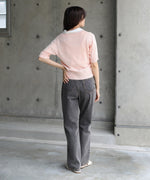 シャツレイヤードライクニットトップス