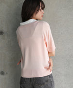 シャツレイヤードライクニットトップス
