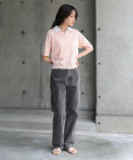 シャツレイヤードライクニットトップス