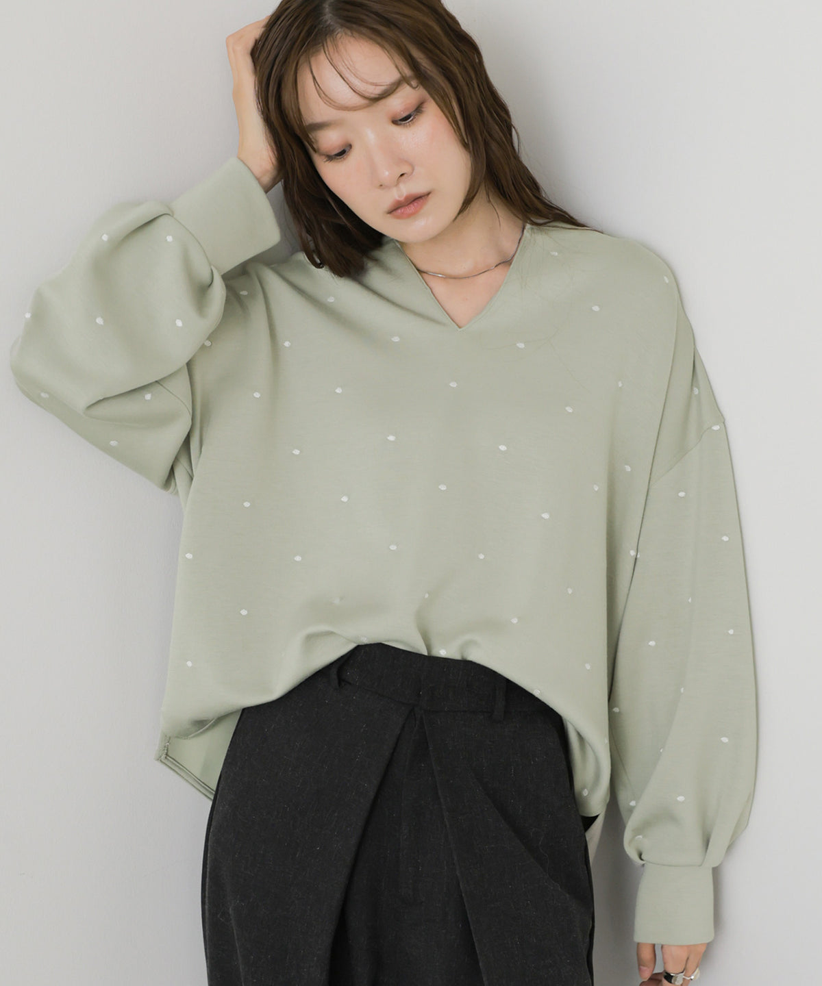 ◆◆発売前◆◆パウンドストレッチドットトップス[9/29発売]