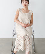 【選べるサイズ展開】ロムバスクロシェロングワンピース