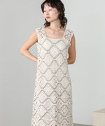 【選べるサイズ展開】ロムバスクロシェロングワンピース