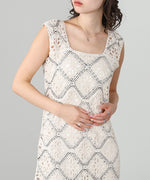 【選べるサイズ展開】ロムバスクロシェロングワンピース