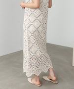 【選べるサイズ展開】ロムバスクロシェロングワンピース