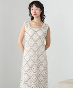 【選べるサイズ展開】ロムバスクロシェロングワンピース