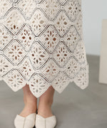 【選べるサイズ展開】ロムバスクロシェロングワンピース