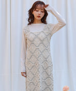 【選べるサイズ展開】ロムバスクロシェロングワンピース