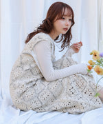 【選べるサイズ展開】ロムバスクロシェロングワンピース