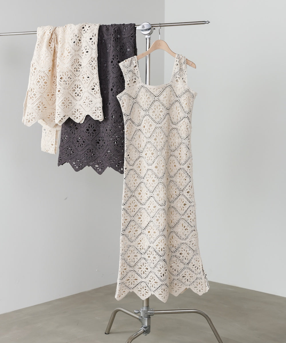 【選べるサイズ展開】ロムバスクロシェロングワンピース