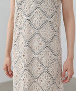 【選べるサイズ展開】ロムバスクロシェロングワンピース