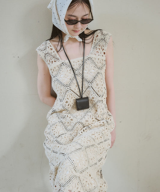 ロムバスクロシェロングワンピース