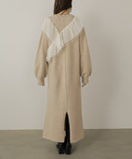 【S・Mサイズ展開】アシンメトリーフリルニットワンピース