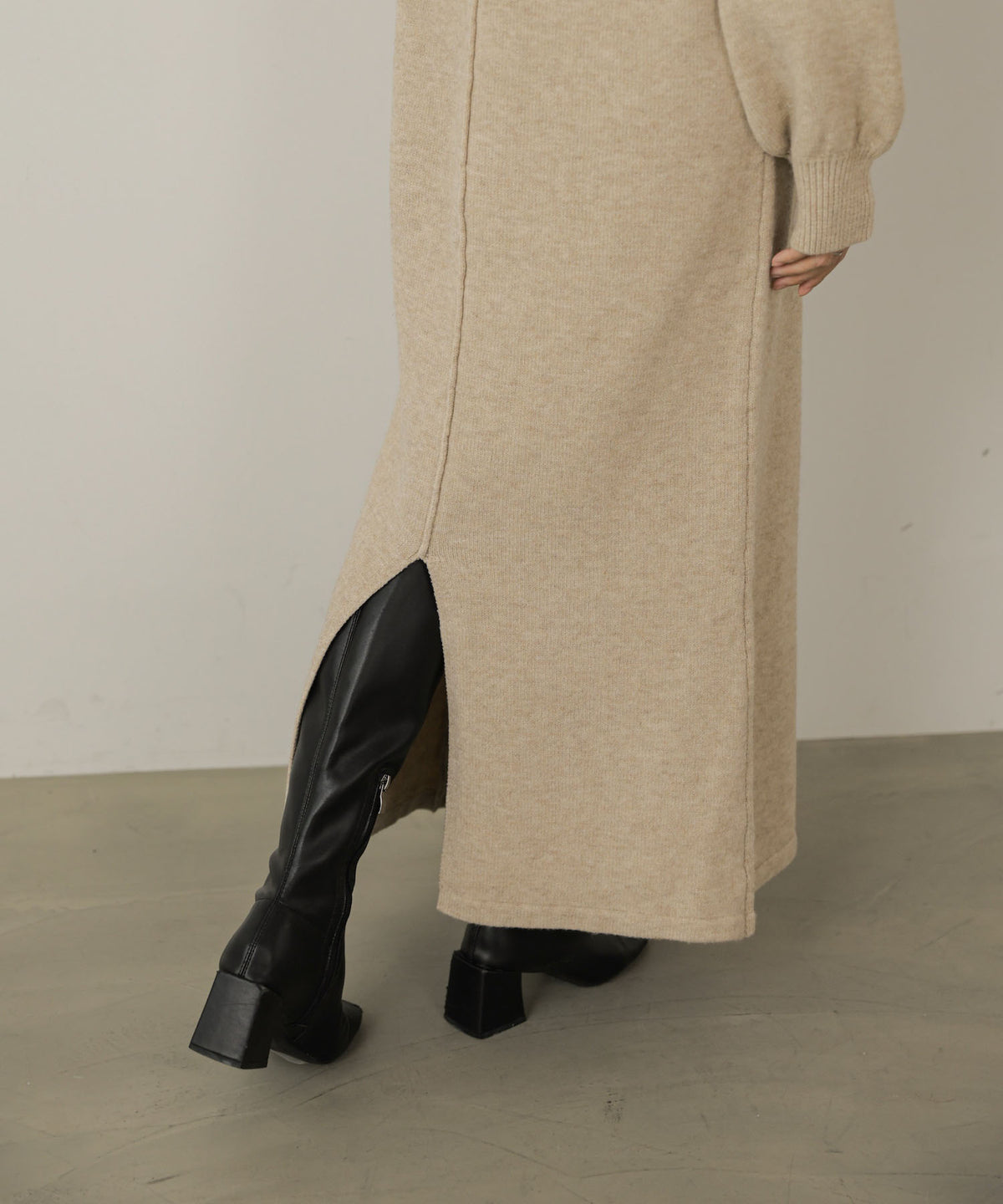 【S・Mサイズ展開】アシンメトリーフリルニットワンピース