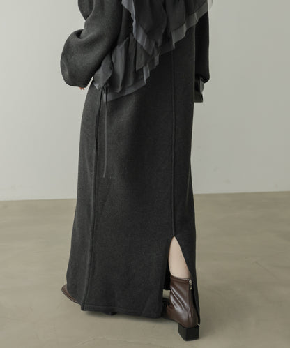 【S・Mサイズ展開】アシンメトリーフリルニットワンピース
