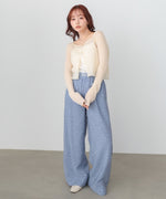 ラメニットショートカーデ