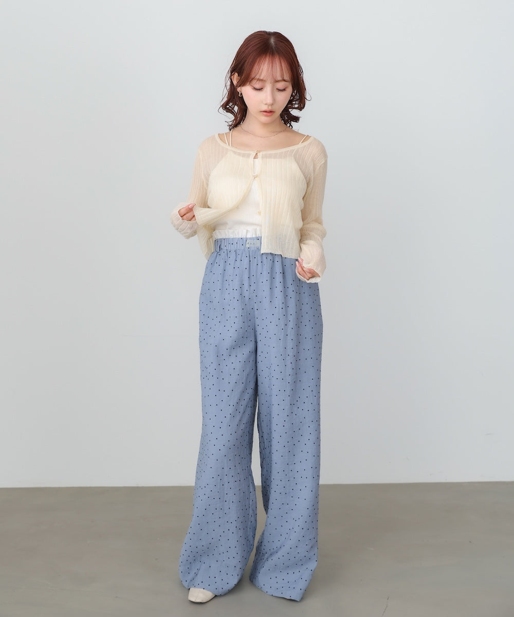 ラメニットショートカーデ