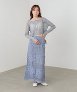 ラメニットショートカーデ