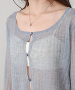 ラメニットショートカーデ