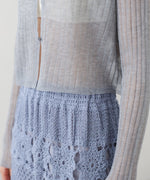 ラメニットショートカーデ