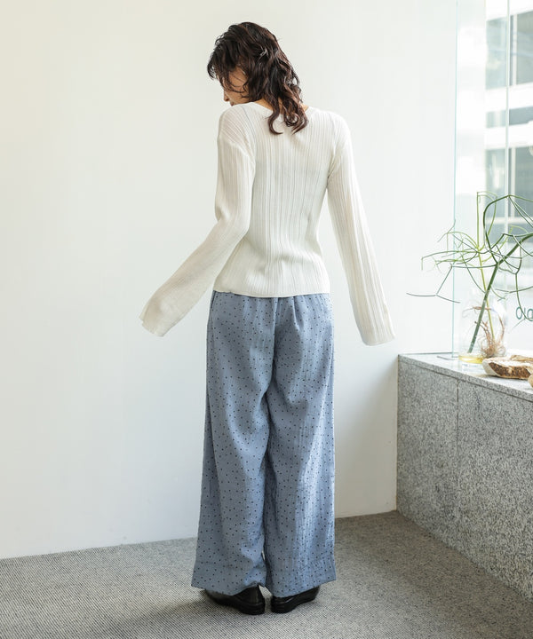 前後2WAYリボン付ニットカーディガン