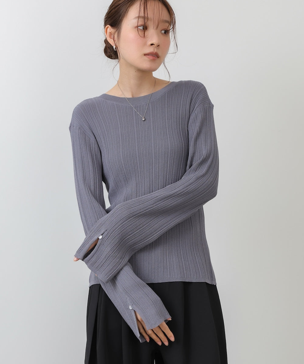 前後2WAYリボン付ニットカーディガン